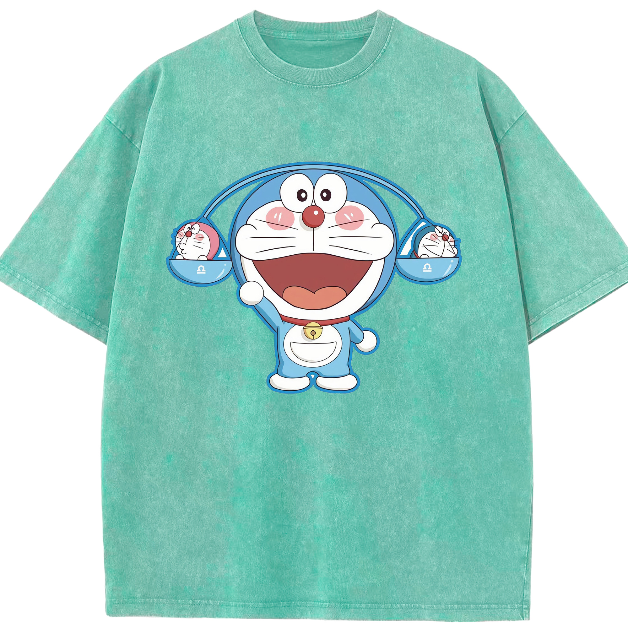 （画像用） ドラえもん Doraemon 綿100% ヴィンテージ風 半袖Tシャツ（フロントプリント）